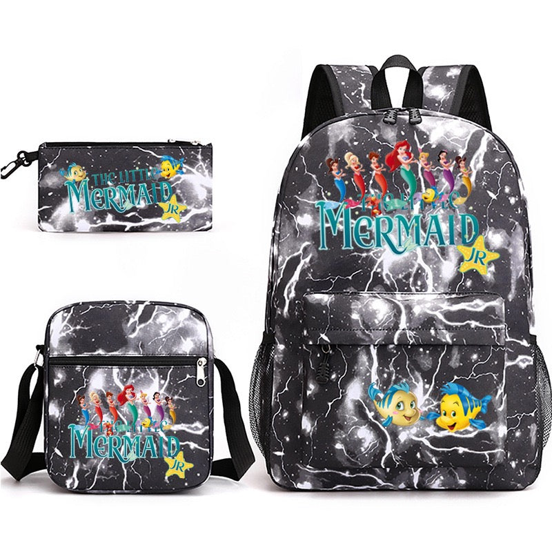 Mermaid Schoolbag Backpack Shoulder Bag Pencil Case set for Kids Students