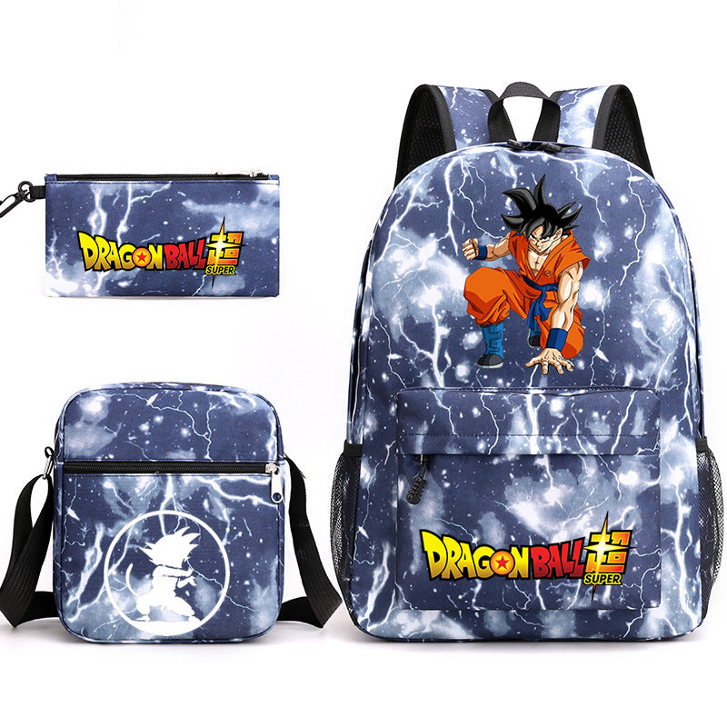 Dragon Ball Schoolbag Backpack Shoulder Bag Pencil Case set for Kids Students