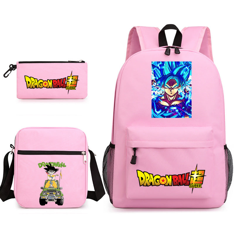 Dragon Ball Schoolbag Backpack Shoulder Bag Pencil Case set for Kids Students