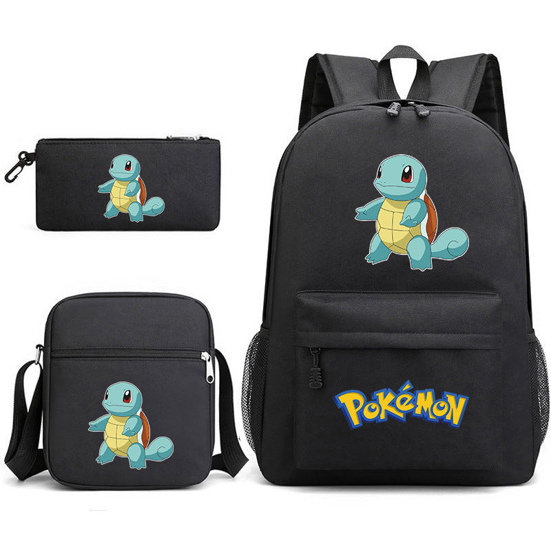 Pokemon Squirtle Schoolbag Backpack Shoulder Bag Pencil Case set for Kids Students