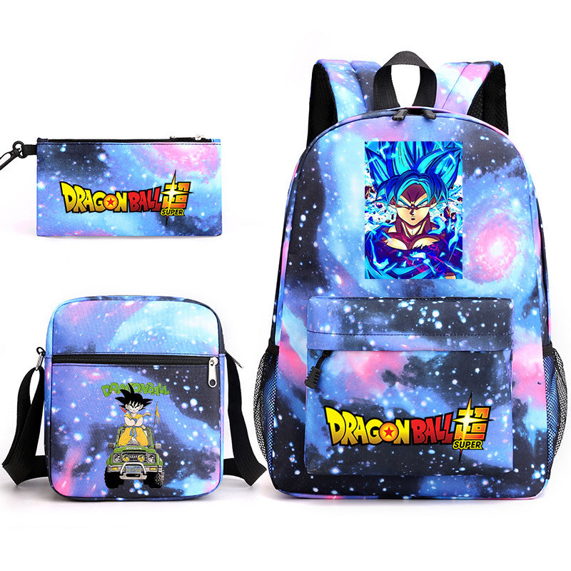 Dragon Ball Schoolbag Backpack Shoulder Bag Pencil Case set for Kids Students