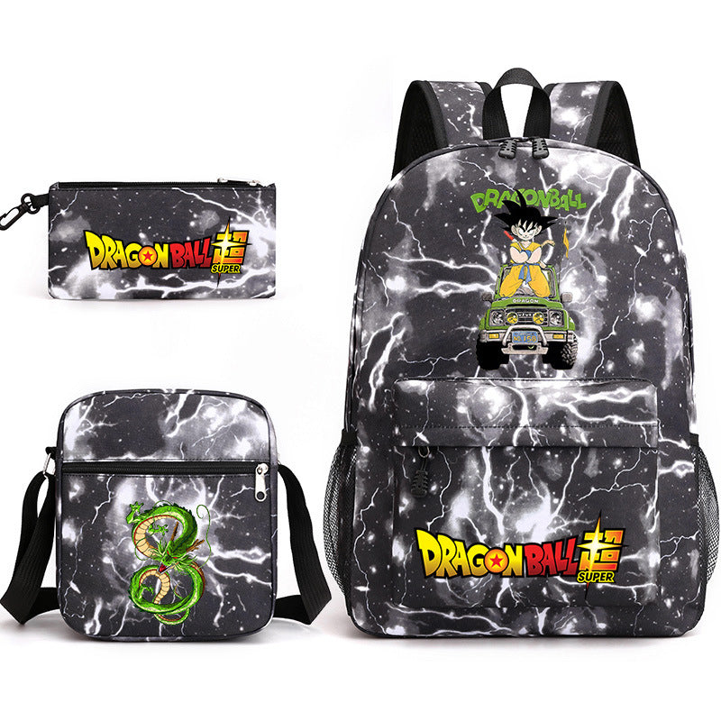 Dragon Ball Schoolbag Backpack Shoulder Bag Pencil Case set for Kids Students