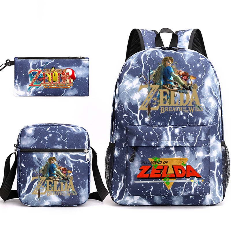 The Legend of Zelda Schoolbag Backpack Shoulder Bag Pencil Case set for Kids Students