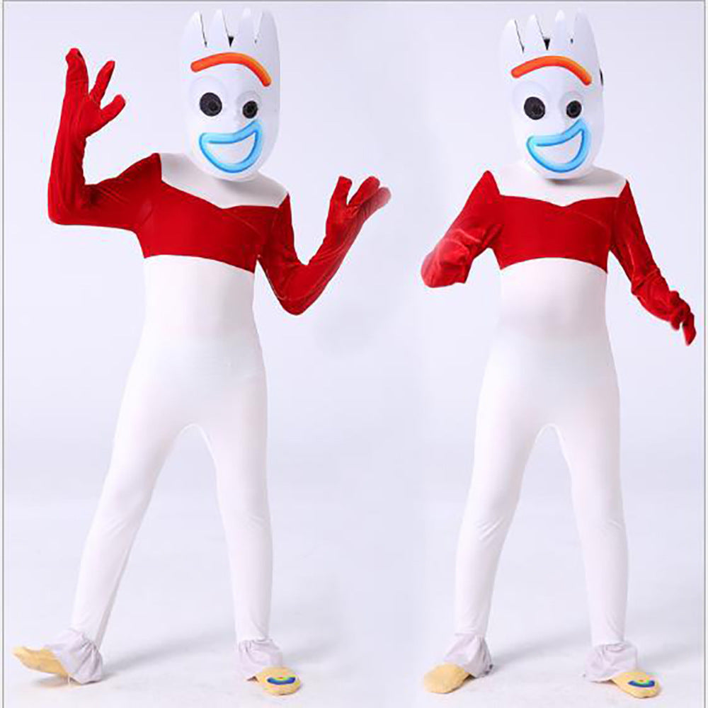 Toy Story Forky Cosplay Costume with Mask Kids Adults Bodysuit Halloween Fancy Jumpsuits