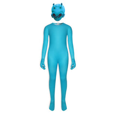 UFO Alien Extraterrestrial Cosplay Costume with Mask Boys Girls Bodysuit Halloween Fancy Jumpsuits