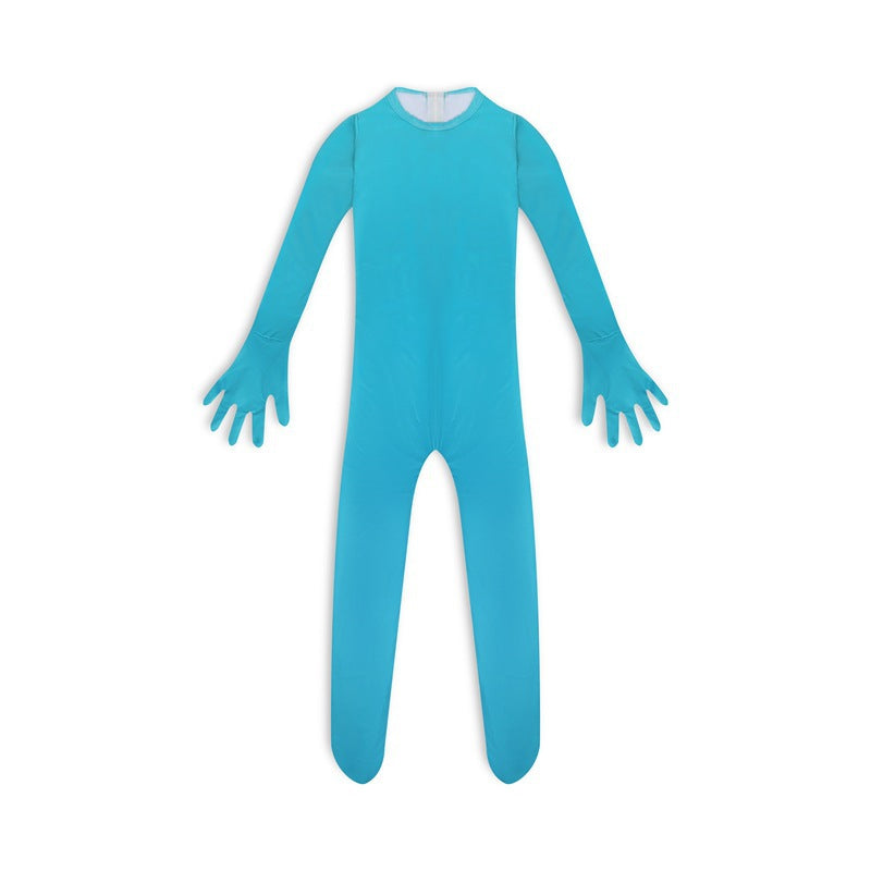 UFO Alien Extraterrestrial Cosplay Costume with Mask Boys Girls Bodysuit Halloween Fancy Jumpsuits