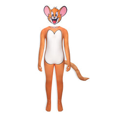 Jerry Rat Cosplay Costume with Mask Boys Girls Bodysuit Halloween Fancy Jumpsuits