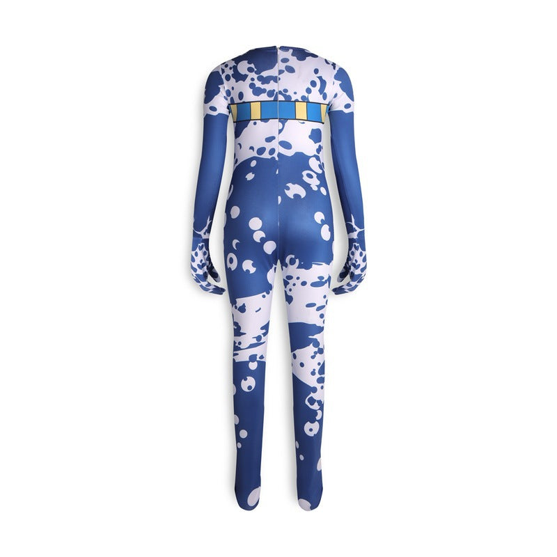 Dalmatian Cruella Cosplay Costume with Mask Boys Girls Bodysuit Halloween Fancy Jumpsuits