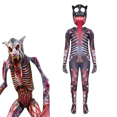 Road Killer Wolf Head Cosplay Costume with Mask Boys Girls Bodysuit Halloween Fancy Jumpsuits