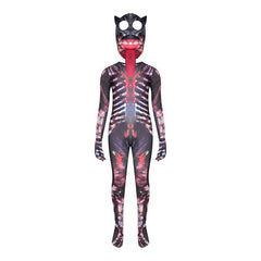 Road Killer Wolf Head Cosplay Costume with Mask Boys Girls Bodysuit Halloween Fancy Jumpsuits