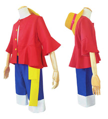 One Piece Monkey D Luffy Cosplay Costume Halloween Full Set