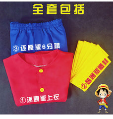 One Piece Monkey D Luffy Cosplay Costume Halloween Full Set