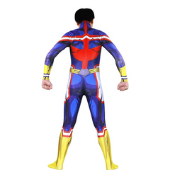 My Hero Academia All Might Cosplay Costume Kids Adults Bodysuit Halloween Fancy Jumpsuits