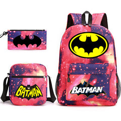 Superhero Batman Schoolbag Backpack Shoulder Bag Pencil Case set for Kids Students