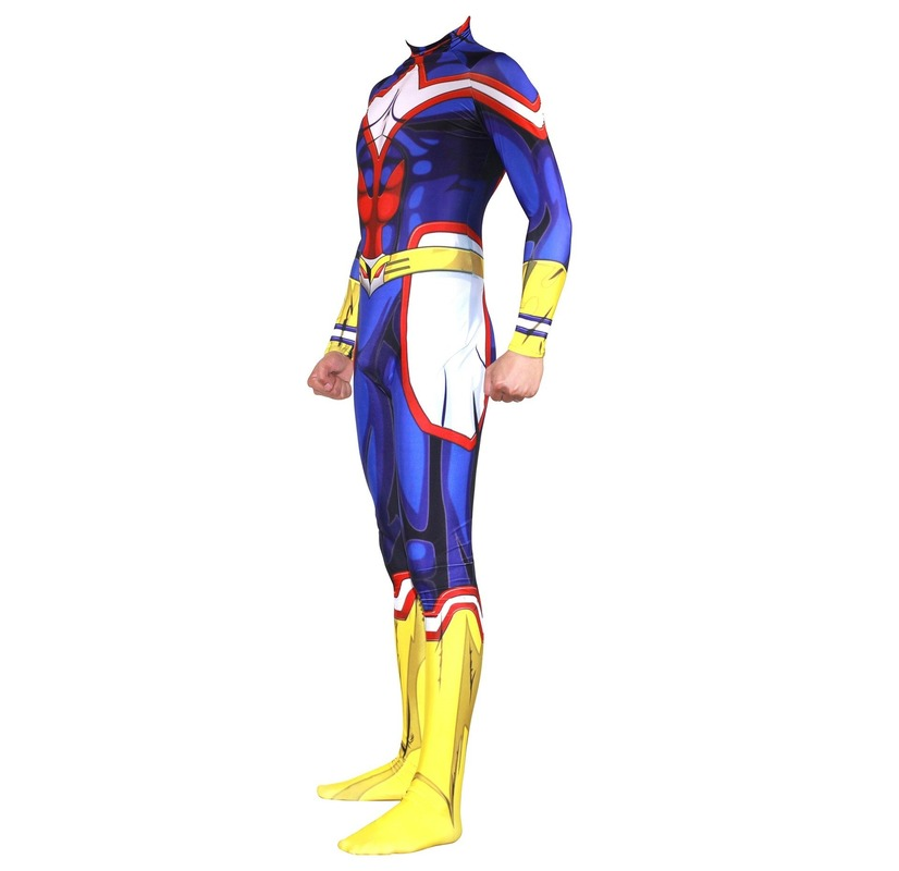 My Hero Academia All Might Cosplay Costume Kids Adults Bodysuit Halloween Fancy Jumpsuits