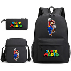 Super Mario Schoolbag Backpack Shoulder Bag Pencil Case set for Kids Students