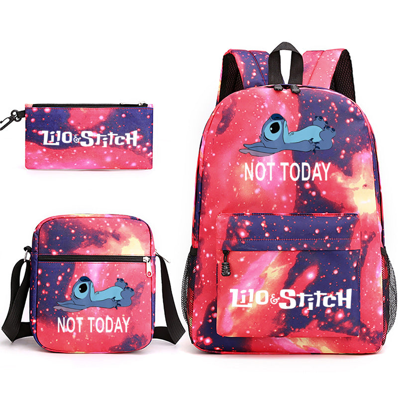 Lilo Stitch Schoolbag Backpack Shoulder Bag Pencil Case set for Kids Students