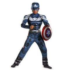 The Avengers Captain America Cosplay Costume with Mask Boys Girls Bodysuit Kids Halloween Fancy Jumpsuits