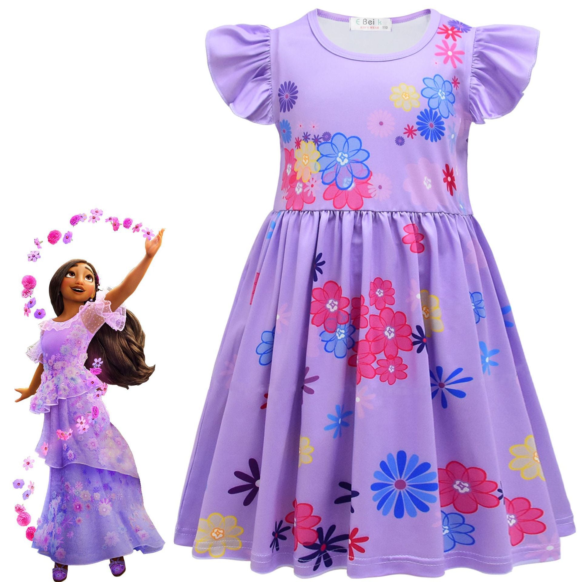 Encanto Cosplay Dress for Baby Girls Halloween Fancy Skirt