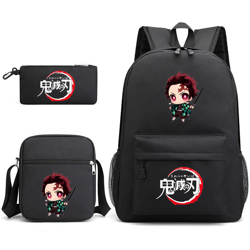 Demon Slayer Kimetsu no Yaiba Schoolbag Backpack Shoulder Bag Pencil Case set for Kids Students