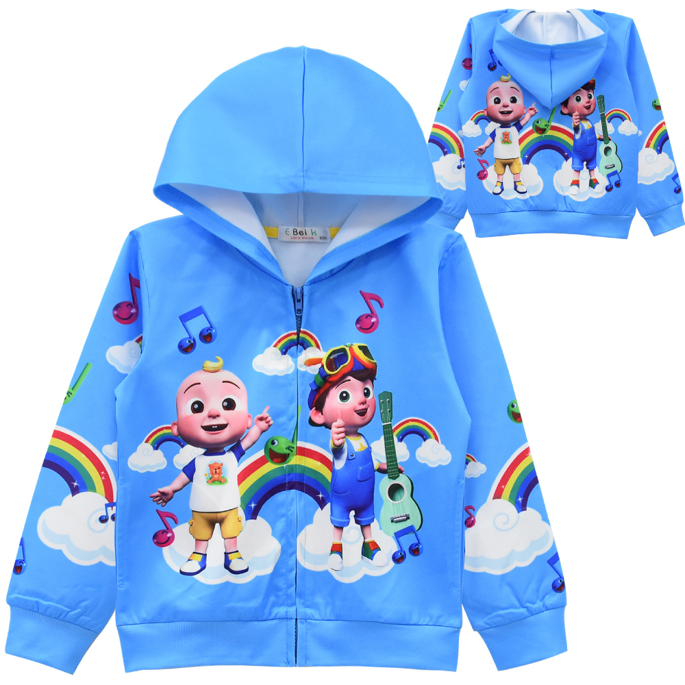 Super JoJo Zipper Hooded Jacket Spring Autumn Coat for Kids Boy Girls