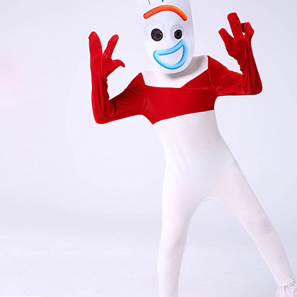 Toy Story Forky Cosplay Costume with Mask Kids Adults Bodysuit Halloween Fancy Jumpsuits