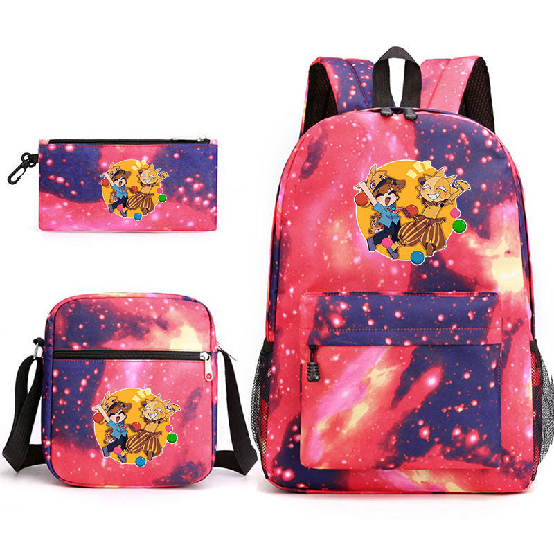 Fnaf Security Breach Sundrop Moondrop Schoolbag Backpack Shoulder Bag Pencil Case set for Kids Students