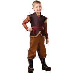 Frozen Kristoff Cosplay Costume for Boys Girls Bodysuit Kids Halloween Fancy Jumpsuits