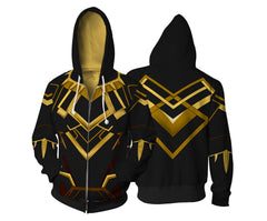 Superhero Black Panther Men Women Casual Zipper Sweater Sweatshirt Jacket Coat