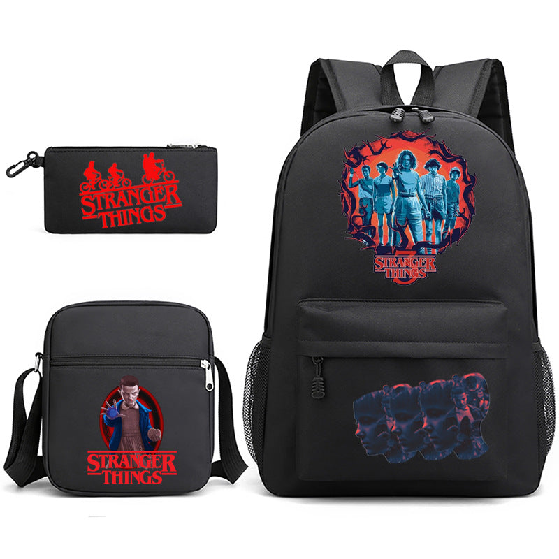 Stranger Things Schoolbag Backpack Shoulder Bag Pencil Case set for Kids Students