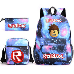 Roblox Schoolbag Backpack Shoulder Bag Pencil Case set for Kids Students