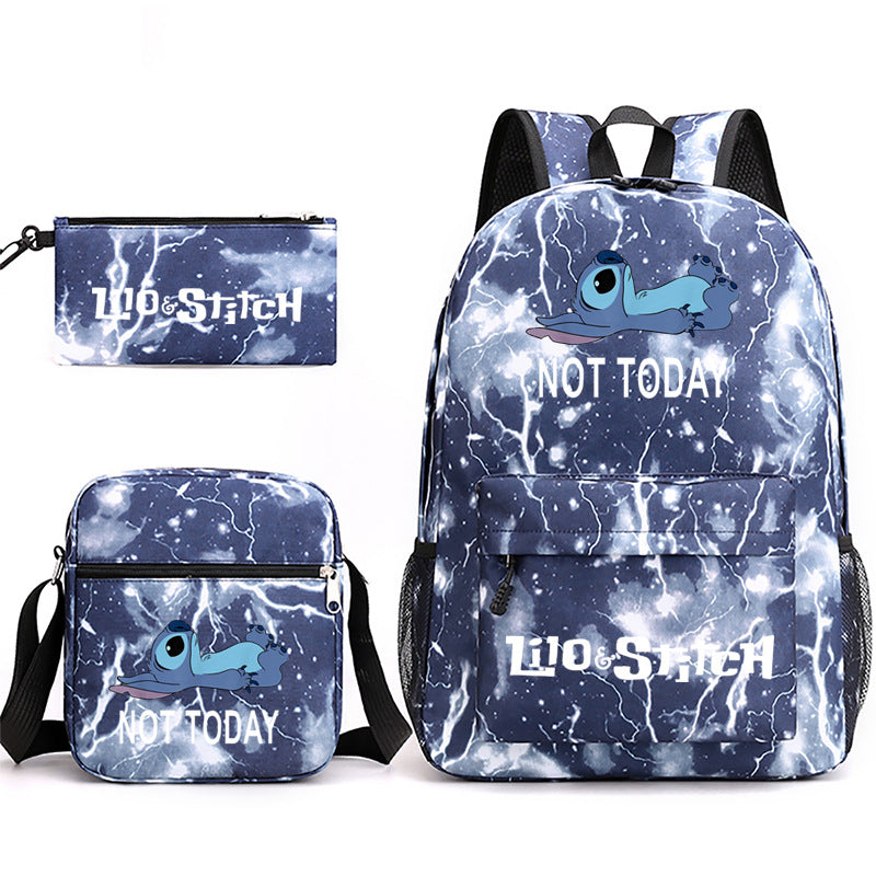 Lilo Stitch Schoolbag Backpack Shoulder Bag Pencil Case set for Kids Students