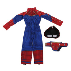 Captain Marvel Cosplay Costume with Mask Boys Girls Bodysuit Kids Halloween Fancy Jumpsuits