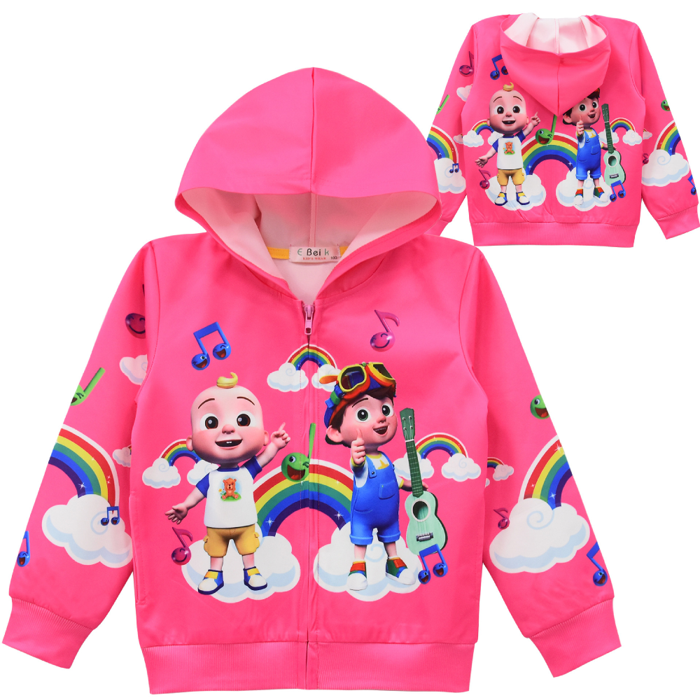 Super JoJo Zipper Hooded Jacket Spring Autumn Coat for Kids Boy Girls