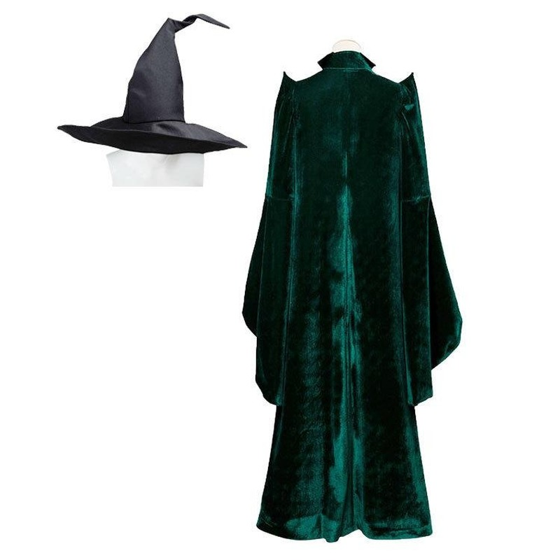 Minerva McGonagall Professor Cosplay Costume Full Set for Halloween