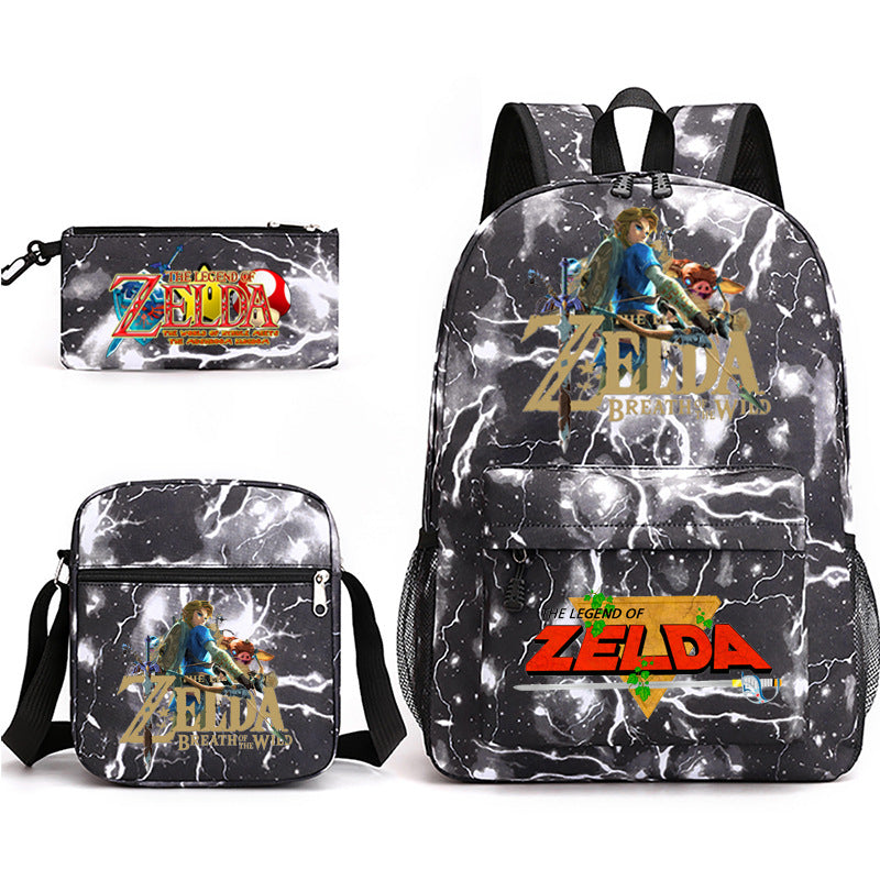 The Legend of Zelda Schoolbag Backpack Shoulder Bag Pencil Case set for Kids Students