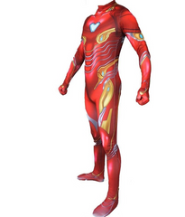 Iron Man Cosplay Costume Kids Adults Bodysuit Halloween Fancy Jumpsuits