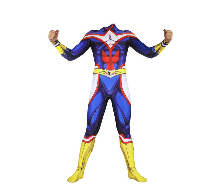 My Hero Academia All Might Cosplay Costume Kids Adults Bodysuit Halloween Fancy Jumpsuits