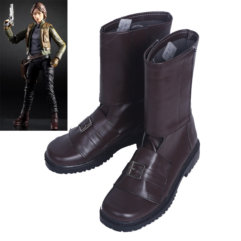 Star Wars Jyn Erso Cosplay Shoes Boots Customized