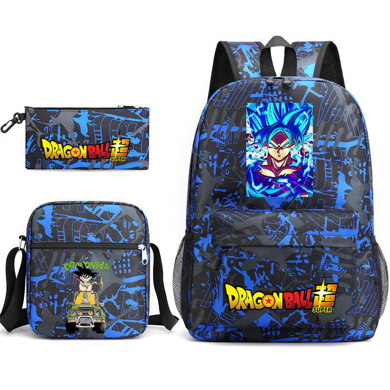 Dragon Ball Schoolbag Backpack Shoulder Bag Pencil Case set for Kids Students