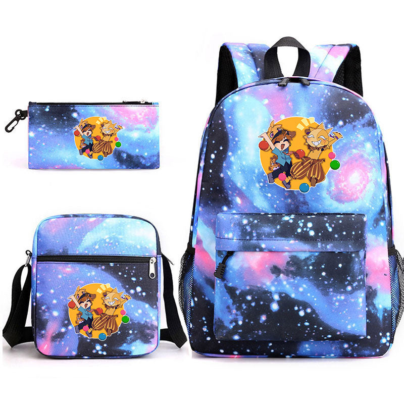 Fnaf Security Breach Sundrop Moondrop Schoolbag Backpack Shoulder Bag Pencil Case set for Kids Students