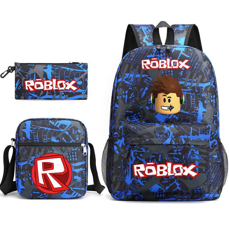 Roblox Schoolbag Backpack Shoulder Bag Pencil Case set for Kids Students