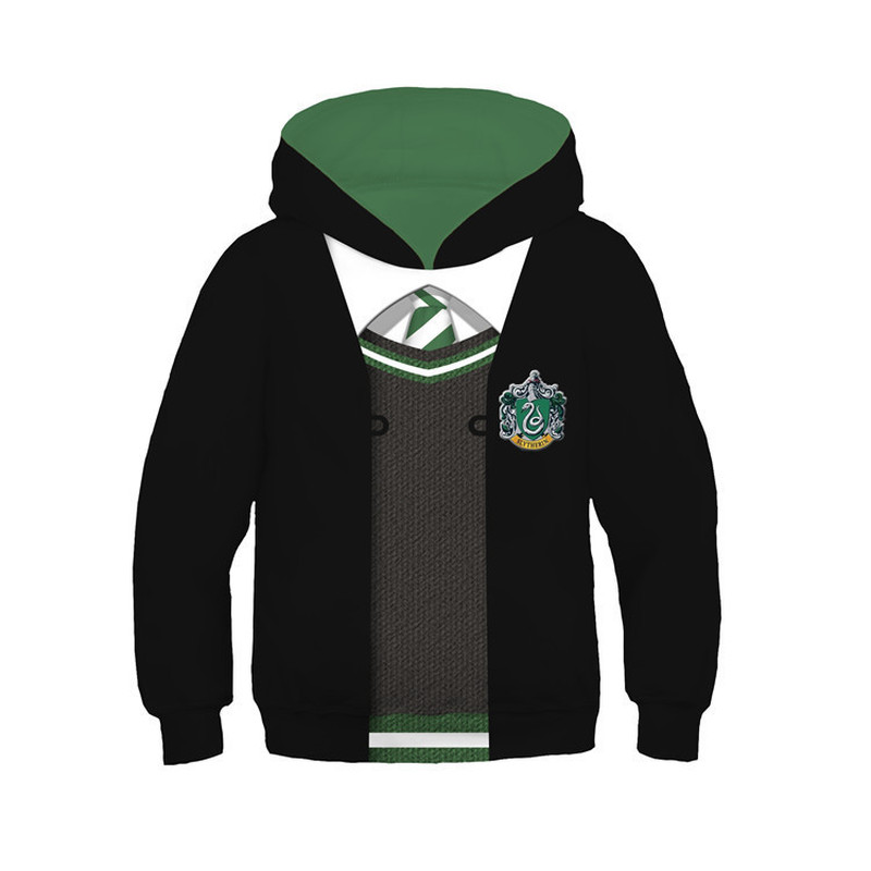 Harry Potter Horgwarts Slytherin Hufflepuff Unisex Hoodie Sweater for Kids