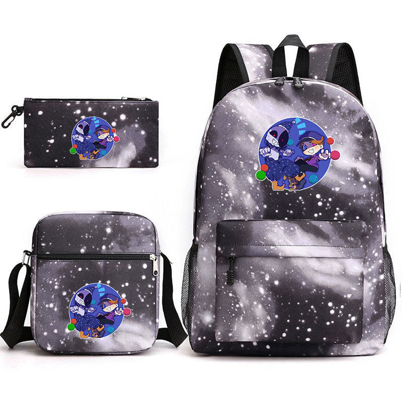 Fnaf Security Breach Sundrop Moondrop Schoolbag Backpack Shoulder Bag Pencil Case set for Kids Students