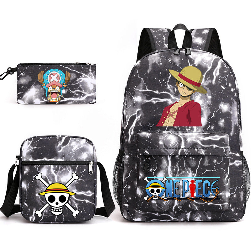 One Piece  Schoolbag Backpack Shoulder Bag Pencil Case set for Kids Students