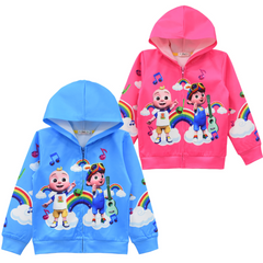 Super JoJo Zipper Hooded Jacket Spring Autumn Coat for Kids Boy Girls