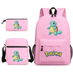 Pokemon Squirtle Schoolbag Backpack Shoulder Bag Pencil Case set for Kids Students