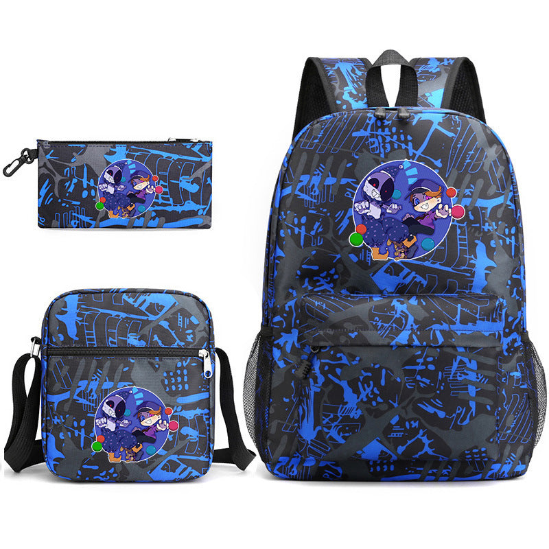 Fnaf Security Breach Sundrop Moondrop Schoolbag Backpack Shoulder Bag Pencil Case set for Kids Students