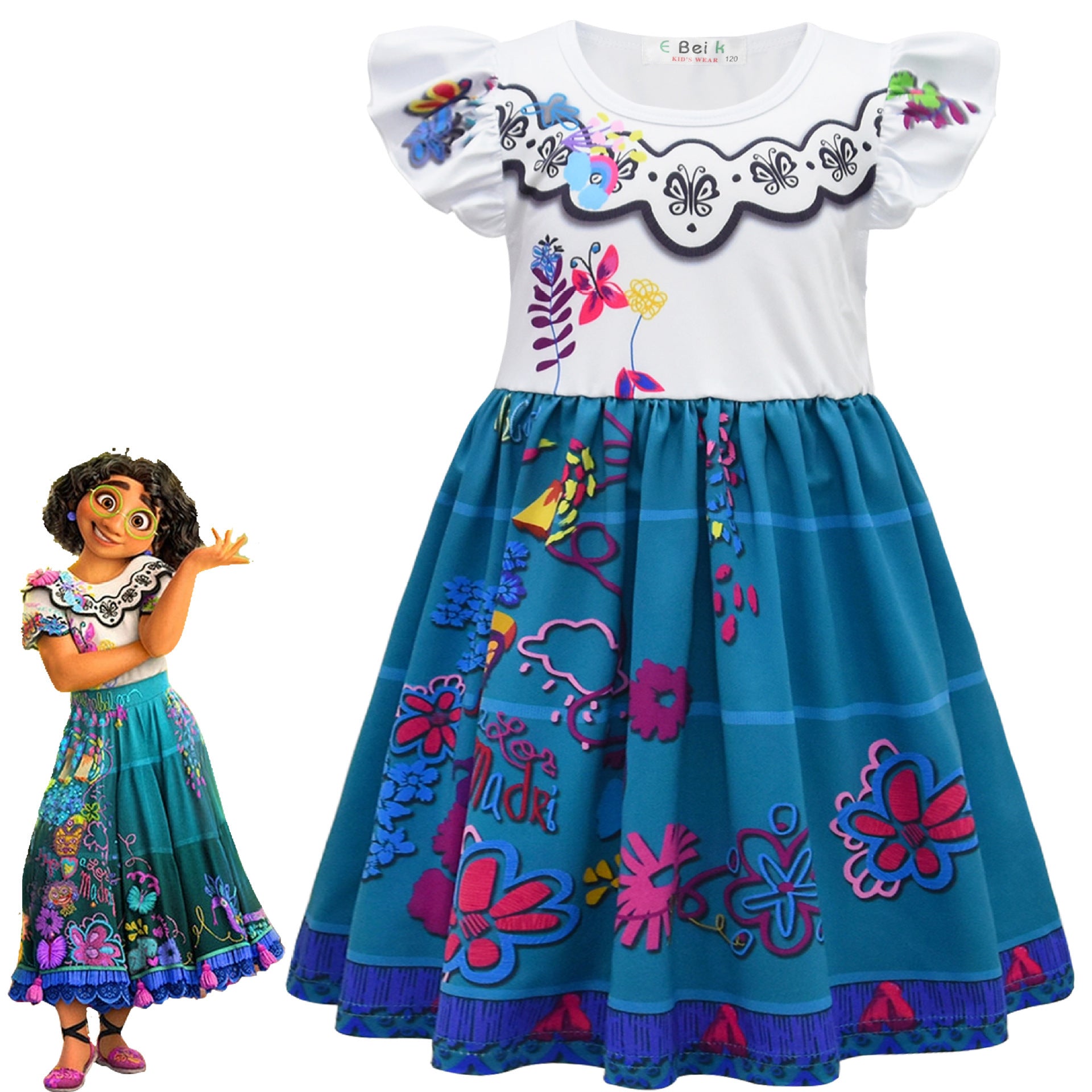Encanto Cosplay Dress for Baby Girls Halloween Fancy Skirt