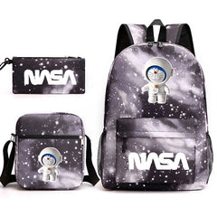 NASA Doraemon Schoolbag Backpack Shoulder Bag Pencil Case set for Kids Students